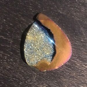 2/14$! Faux druzy quartz metallic pendant. Teardrop shaped never used.